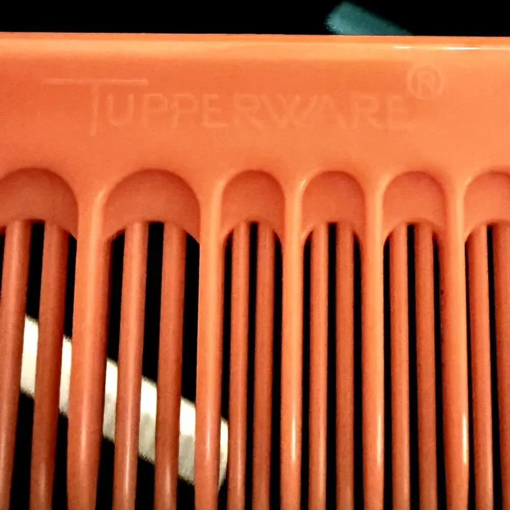 Vintage Tupperware Lot of 10 Plastic Hair Combs Colorful Blue Orange Aqua White